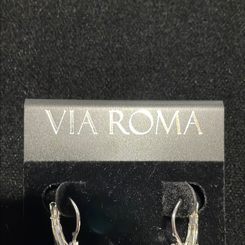 Via Roma Rhinestone Crystal Formal Dangle Earrings Evening-wear Prom - Picture 3 of 7